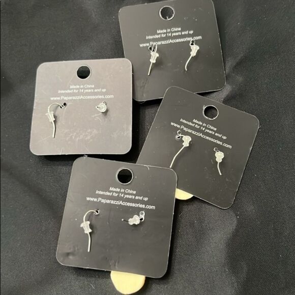 NWOT 4 different pair of Paparazzi Kids Cookie pierced Earrings Brown and Orange - Picture 5 of 5